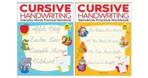 Cursive Handwriting - Everyday Letters and Sentences : Level 2 Practice Workbooks For Children (Set