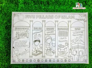 5 Pillars of Islam Giant Coloring Poster